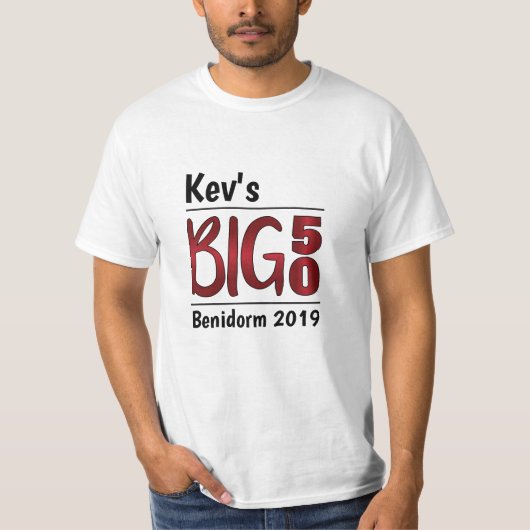 パーソナライズな男性の第50誕生日 Tシャツ (正面)