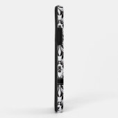 パーソナライズな白黒ダマスク織 Case-Mate iPhoneケース (裏面/右)