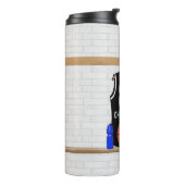 パーソナライズな白黒バスケットボールジャージー タンブラー (回転左)