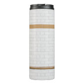 パーソナライズな白黒バスケットボールジャージー タンブラー (裏面)