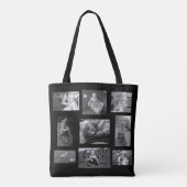 パーソナライズな白黒写真のトートバック トートバッグ (裏面)