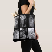 パーソナライズな白黒写真のトートバック トートバッグ (クローズアップ)