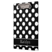 パーソナライズな白黒水玉模様 クリップボード (左)