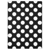 パーソナライズな白黒水玉模様 クリップボード (裏面)