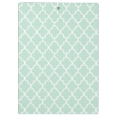 パーソナライズな真新しいモロッコのタイルの格子 クリップボード (裏面)