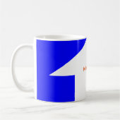 パーソナライズな矢のコーヒー・マグ コーヒーマグカップ (左)