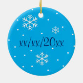 パーソナライズな祖母の初めてのクリスマスのオーナメント セラミックオーナメント (裏面)