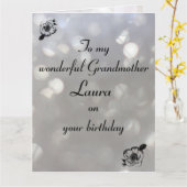 パーソナライズな祖母の誕生日 カード (黄色い花)