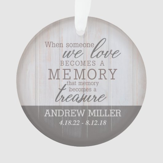 パーソナライズな秘蔵された記憶アクリルのオーナメント オーナメント (正面)