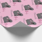 パーソナライズな第1誕生日のアシカ-子どものアシカ ラッピングペーパー (角)