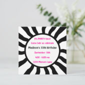 パーソナライズな第10誕生日のパーティの招待状 招待状 (スタンド正面)