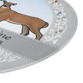 パーソナライズな第25結婚記念日、木びき台及び雌ジカ カッティングボード (角)