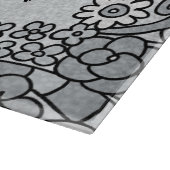 パーソナライズな第25記念日、銀製の花の鳥 カッティングボード (角)