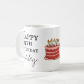 パーソナライズな第25誕生日のマグ コーヒーマグカップ (正面左)