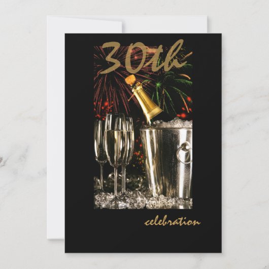 パーソナライズな第30バースデーパーティ招待状 招待状 (正面)