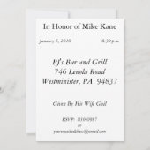 パーソナライズな第30バースデーパーティ招待状 招待状 (裏面)