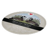 パーソナライズな第30結婚記念日、ガチョウ カッティングボード (角)