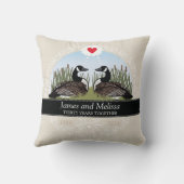 パーソナライズな第30結婚記念日、ガチョウ クッション (裏面)