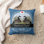 パーソナライズな第45結婚記念日、ガチョウ クッション (ブランケット)