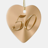 パーソナライズな第50結婚記念日のオーナメント セラミックオーナメント (右)