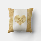 パーソナライズな第50結婚記念日のギフト、写真 クッション (裏面)
