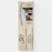 パーソナライズな第50結婚記念日の旗 横断幕