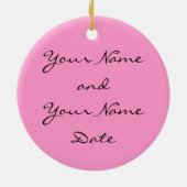 パーソナライズな第50結婚記念日の記念品 セラミックオーナメント (裏面)
