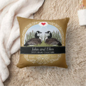 パーソナライズな第50結婚記念日、ガチョウ クッション (ブランケット)