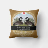 パーソナライズな第50結婚記念日、ガチョウ クッション (裏面)