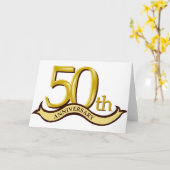 パーソナライズな第50記念日のギフト カード (黄色い花)