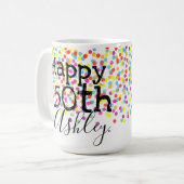 パーソナライズな第50誕生日のマグ コーヒーマグカップ (正面左)