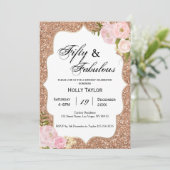 パーソナライズな第50誕生日の招待 招待状 (スタンド正面)