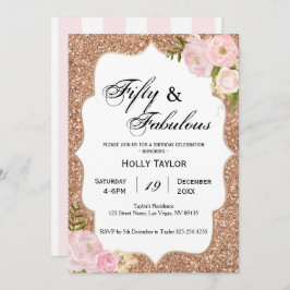 パーソナライズな第50誕生日の招待 招待状