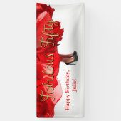 パーソナライズな第50誕生日の旗 横断幕 (縦)