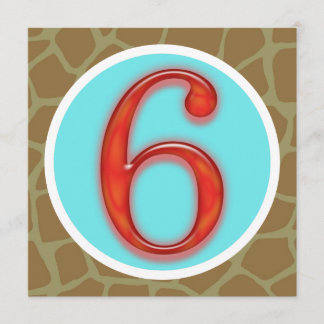 パーソナライズな第6誕生日の招待状 招待状