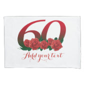 パーソナライズな第60誕生日は文字の枕カバーを加えます 枕カバー (正面)
