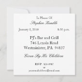 パーソナライズな第80バースデーパーティ招待状 招待状 (裏面)