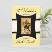 パーソナライズな第90バースデーパーティ招待状 招待状 (スタンド正面)