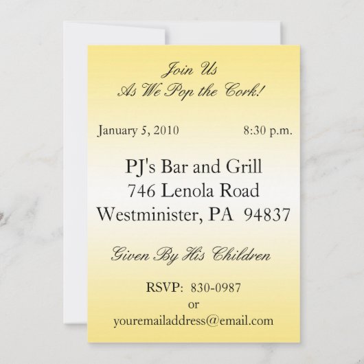 パーソナライズな第90バースデーパーティ招待状 招待状 (裏面)