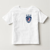 パーソナライズな米国のスポーツのジャージーの幼児のTシャツ トドラーTシャツ (正面)