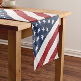 パーソナライズな米国旗のテーブルのランナー ショートテーブルランナー