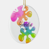 パーソナライズな粘着物のクリスマスのオーナメント セラミックオーナメント (右)