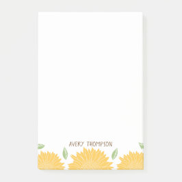 パーソナライズな素朴な国のヒマワリ ポストイット