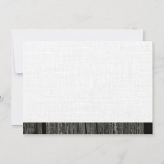 パーソナライズな素朴な国の木製の蝶番は感謝していしています サンキューカード (裏面)