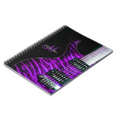 パーソナライズな紫色のエレキギター音楽ノート ノートブック (左側)