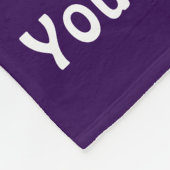 パーソナライズな紫色のサッカーのフリースブランケット フリースブランケット (角)