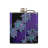 パーソナライズな紫色の人々のPleaserのフラクタルのフラスコ フラスク (裏面)