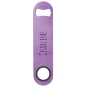 パーソナライズな紫色の羊皮紙 スピード栓抜き (正面)