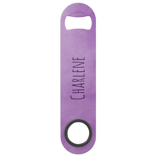 パーソナライズな紫色の羊皮紙 スピード栓抜き (正面)