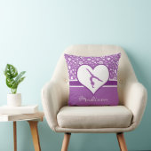 パーソナライズな紫色の花模様の体操 クッション (椅子)